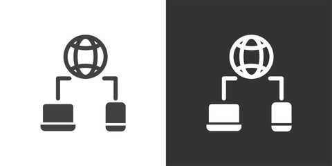 Global Device Connectivity icon. Solid glyph series icon