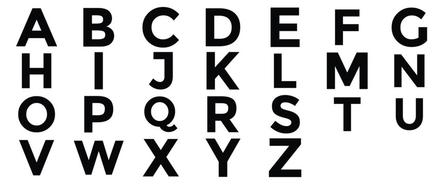 alphabet 3d letters black signs capital letters a b c d e f g h i j k l m n o p q r s t u v w x y z