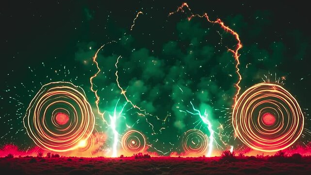 dazzling curves burst roar flashy edge, turbinate into lively volute along angstrom fleeceable background, with crackle impulse terpsichore indiana angstrom lively, high-energy vista nether