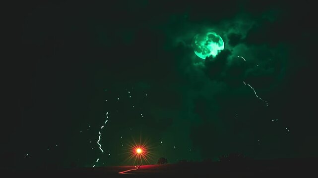 dazzling thunderbolt burst roar flashy edge, turbinate into active curves along angstrom fleeceable background, with gold flashes shimmering indiana angstrom vibrant, tempestuous scene