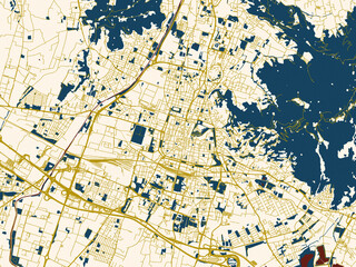 City street layout map of Brescia, Italy