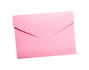 pink envelope isolated on white background