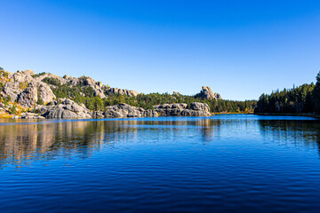 Fototapeta premium Beautiful landscape seen around Sylvan Lake at Custer State Park in South Dakota.