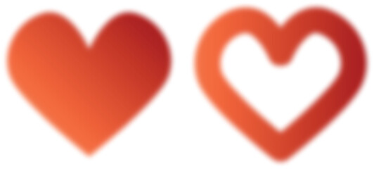 Red Orange Gradient Heart Love Valentine Decoration