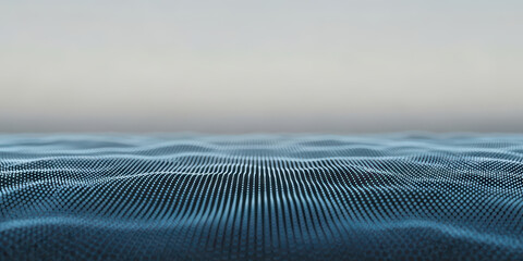 Background tech technology dot line dark render crypto datum visualisation wave three dimensional abstract ai backdrop flows like calm digital ocean