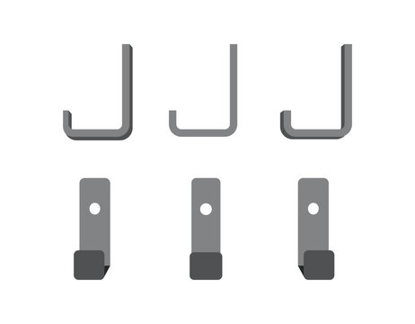 Illustration bracket rod curtain iron metal isolated unique