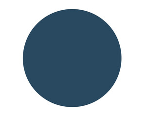 Ein einfacher, einfarbiger Kreis in einem tiefen Blauton, isoliert auf transparentem Hintergrund, ideal f&uuml;r Designelemente.