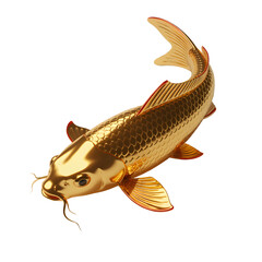 Golden fish statue symbol of wealth and abundance