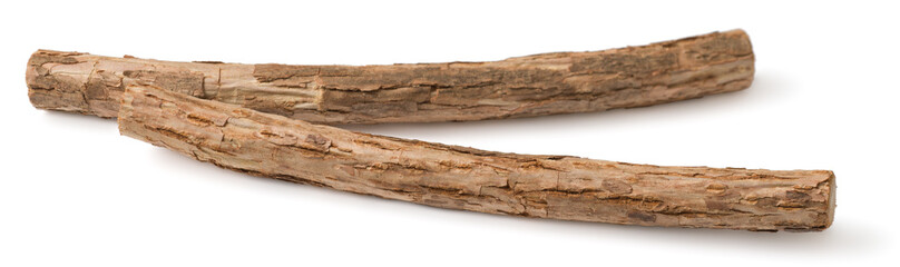 Silvervine sticks isolated on white background.