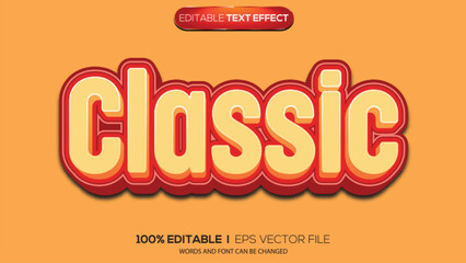 Obraz premium 3d text effect classic theme