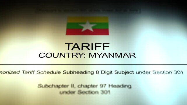 Cinematic Myanmar - United States Tariff Document 