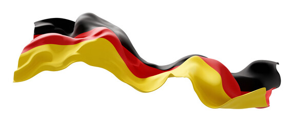 German flag isolated on transparent background 3D render