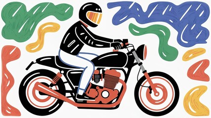 cyclist riding a bike.  made with generative Ai
