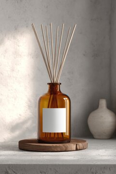 Aromatic diffuser in serene setting.