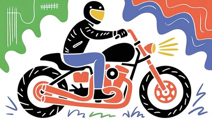 cyclist riding a bike.  made with generative Ai
