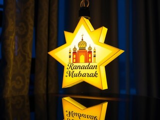 Bright star decoration for ramadan mubarak