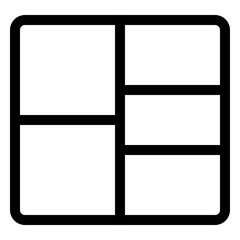 Geometric illustration of a black and white grid pattern viewed from directly above