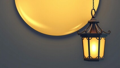 Hanging lantern on wall