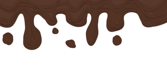 melted chocolate on white background