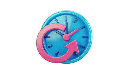 Clock with Circular Arrow Icon