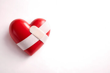 Healing Heart with White Bandage for Valentine&rsquo;s Day Love Concept