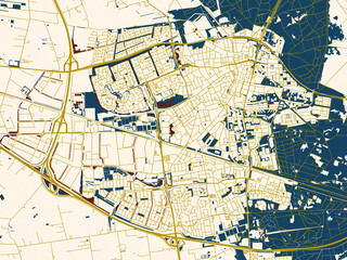 Obraz premium City street layout map of Ede, Netherlands