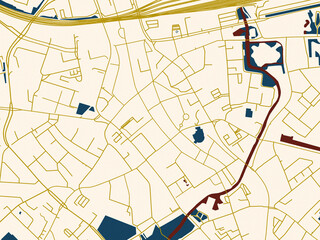Decorative City Map Poster Eindhoven