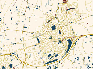 Urban map background of Etten-Leur, Netherlands