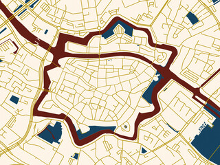 Urban Map Zwolle Centrum Netherlands