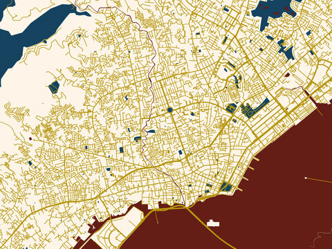 City street layout map of Cebu City, Philippines
