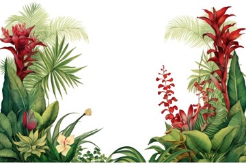 Fototapeta premium Tropical plants outdoors tropics nature.