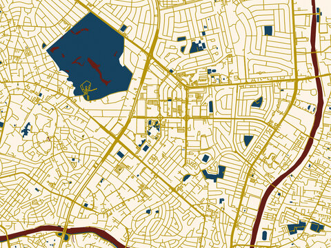Abstract city map of Pasig City, Philippines