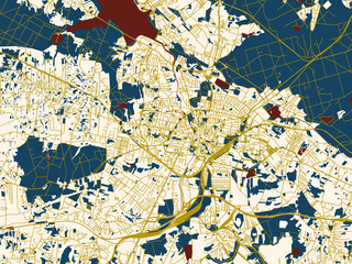 Modern Flat Map Rybnik Poland