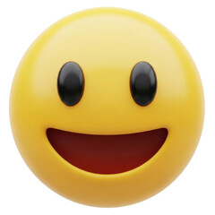 Fototapeta premium Happy face emoji isolated on transparent background