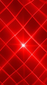 Abstract Red Diamond Pattern With Light Flare Animation