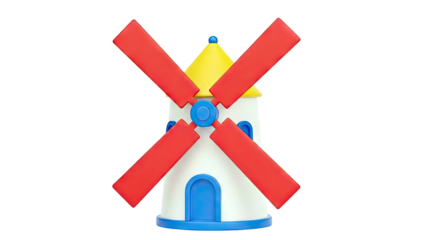 Colorful Cartoon Windmill