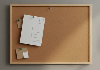 Warm Light on Corkboard: Notes & Postcard Memories