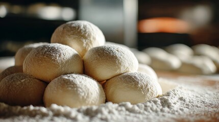 Fototapeta premium freshly baked pizza dough