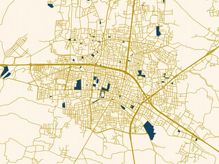 Obraz premium Graphic city map artwork of Duezce, Türkiye