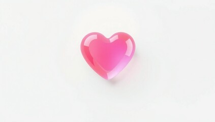 Fototapeta premium Single pink heart shape