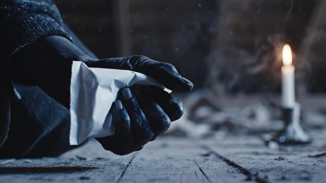 Condom Cartoon dramatic scene candle light safety awareness