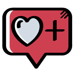 Fototapeta premium Hand drawn color like reaction used to show approval and positive response.