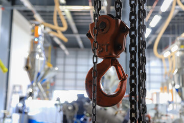 Industrial Chain Hoist in Factory Setting