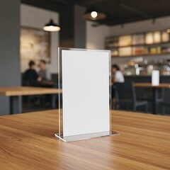 Cozy Cafe: Blank Menu Stand Mockup