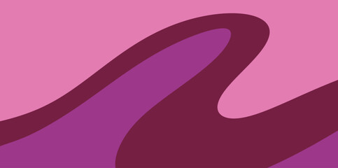 Obraz premium Elegant purple curve and ribbon illustration vector background design. Stylish background with elegant ribbons of color flowing across the frame in a harmonious purple and pink color scheme.