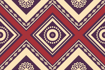 Ethnic Figure aztec embroidery style.Geometric ikat oriental traditional art pattern.Design for ethnic background,wallpaper,fashion,clothing,wrapping,fabric,element,sarong,graphic,vector illustration.