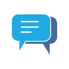 bubble chat  logo  icon illustration   flat