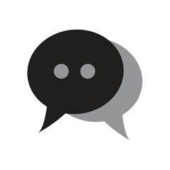 bubble chat  logo  icon illustration   flat