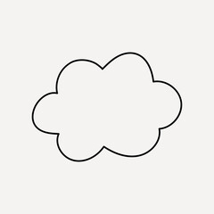 Fototapeta premium Simple cloud outline design. vector