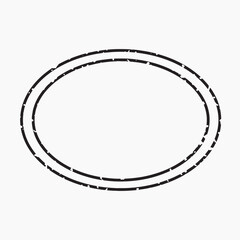 Naklejka premium Vintage oval frame design, element vector
